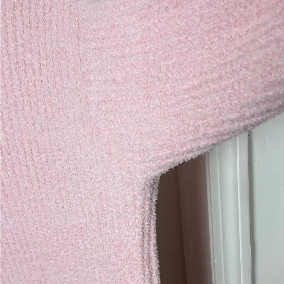 Elegant Pink Cowl Neck Sweater Dress - Picture 10 of 14